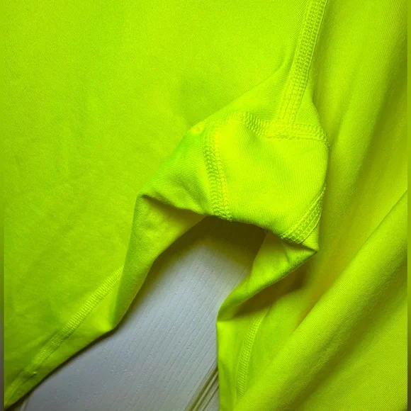 Nike Pro Dri-FIT Hyperwarm Compression Leggings Neon Yellow Just Do It NWOT - Picture 6 of 7